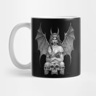 Demonlady with 3 Skulls Mug